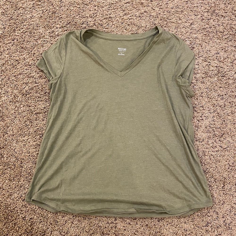 Mossimo Supply Co. Women's Green V-Neck Top